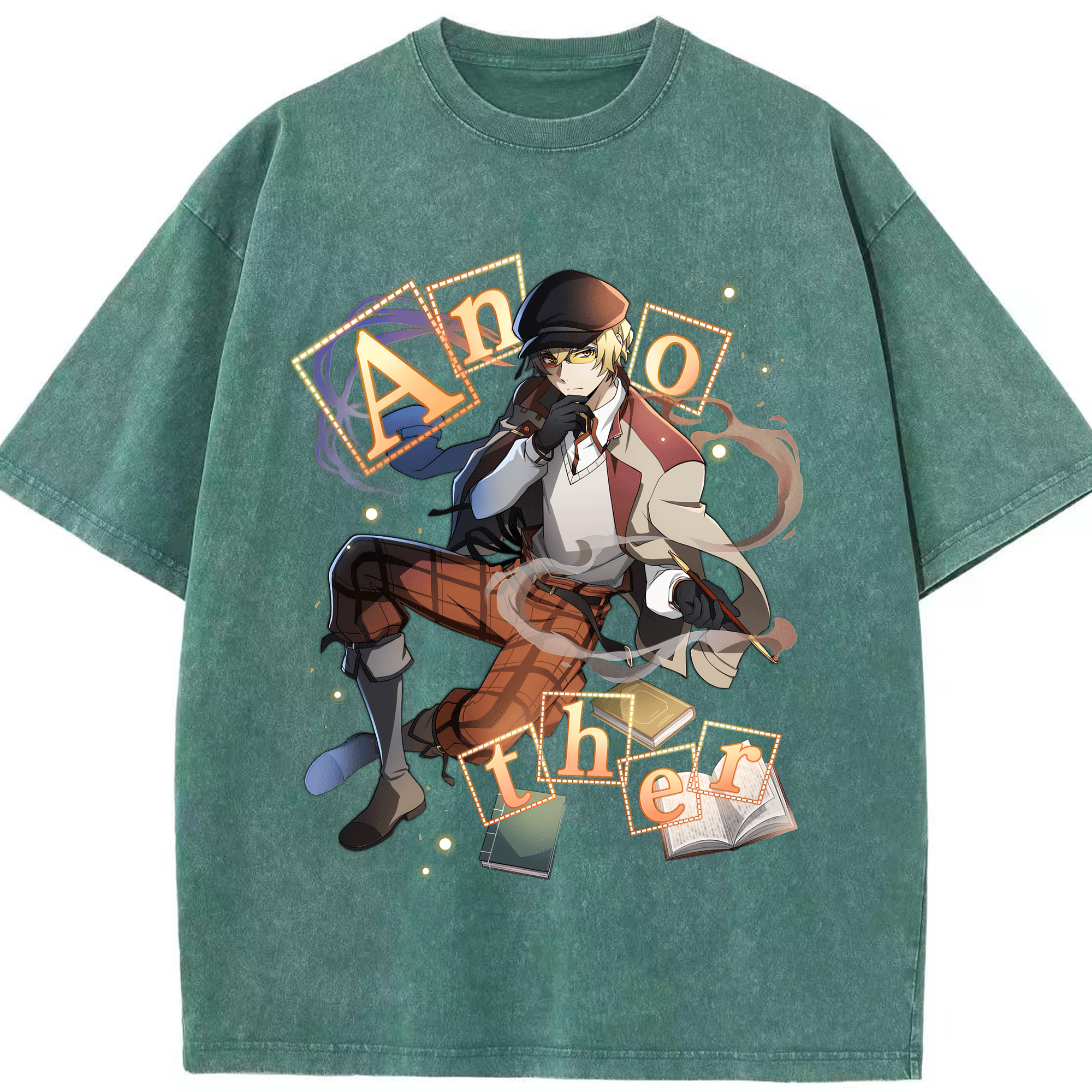 （画像用） 文豪ストレイドッグス Bungo Stray Dogs 綿100% ヴィンテージ風 半袖Tシャツ（フロントプリント）